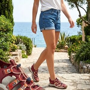 Keen Burgundy Adventure Sandals New Whithout Label